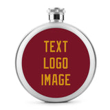 Custom Crimson Red Yellow Hip Flask