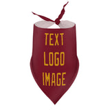 Custom Crimson Red Yellow Pet Scarf