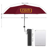 Custom Crimson Red Yellow Automatic Umbrella