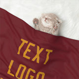 Custom Crimson Red Yellow Pet Blanket
