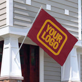 Custom Crimson Red Yellow Flag