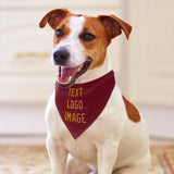 Custom Crimson Red Yellow Pet Scarf