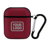 Custom Crimson Red Gray AirPods Case