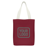 Custom Crimson Red Gray Canvas Tote Bag