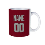 Custom Crimson Red Gray Mug