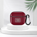 Custom Crimson Red Gray AirPods Case (3rd Generation)