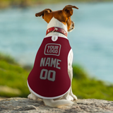 Custom Crimson Red Gray Pet Vest