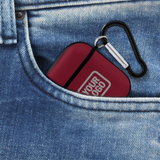 Custom Crimson Red Gray AirPods Case