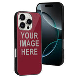 Custom Crimson Red Gray Phone Case