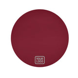 Custom Crimson Red Gray Round Table Cloth