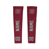 Custom Crimson Red Gray Arm Sleeve