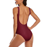 Custom Crimson Red Gray Swimsuit