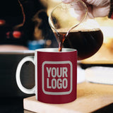Custom Crimson Red Gray Mug