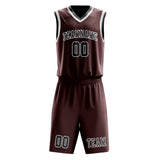 Custom Crimson Red Dark Grey Basketball Set