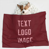Custom Crimson Red Light Pink Pet Blanket