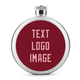 Custom Crimson Red Light Pink Hip Flask