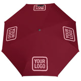 Custom Crimson Red Light Pink Automatic Umbrella
