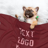 Custom Crimson Red Light Pink Pet Blanket