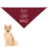 Custom Crimson Red Light Pink Pet Scarf