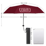 Custom Crimson Red Light Pink Automatic Umbrella