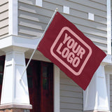 Custom Crimson Red Light Pink Flag