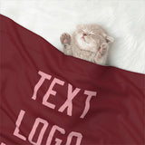 Custom Crimson Red Light Pink Pet Blanket