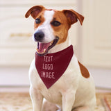 Custom Crimson Red Light Pink Pet Scarf