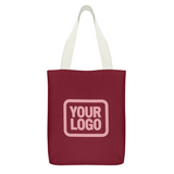 Custom Crimson Red Pink Canvas Tote Bag