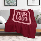 Custom Crimson Red Light Pink Blanket