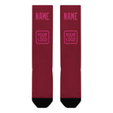 Custom Crimson Red Pink Knee-High Sock