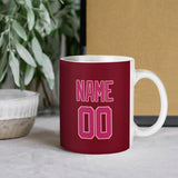 Custom Crimson Red Pink Mug