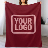 Custom Crimson Red Light Pink Blanket