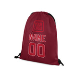 Custom Crimson Red Red Drawstring Bag