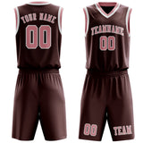 Custom Crimson Red Light Pink Basketball Set