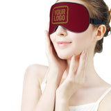 Custom Crimson Red Khaki Sleep Mask