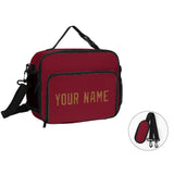 Custom Crimson Red Khaki Lunch Bag