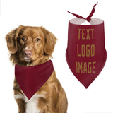 Custom Crimson Red Khaki Pet Scarf