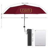 Custom Crimson Red Khaki Automatic Umbrella