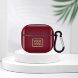 Custom Crimson Red Light Khaki AirPods Case (3rd Generation)