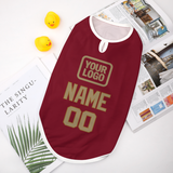 Custom Crimson Red Light Khaki Pet Vest