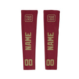 Custom Crimson Red Light Khaki Arm Sleeve