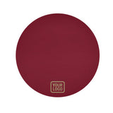 Custom Crimson Red Light Khaki Round Table Cloth