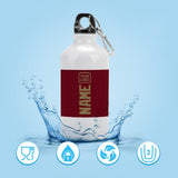 Custom Crimson Red Light Khaki Sports Bottle