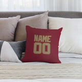 Custom Crimson Red Light Khaki Pillowcase
