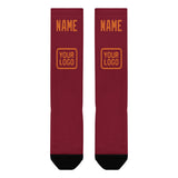 Custom Crimson Red Orange Knee-High Sock
