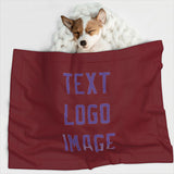 Custom Crimson Red Light Purple Pet Blanket