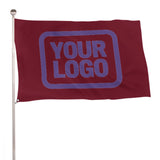 Custom Crimson Red Light Purple Flag