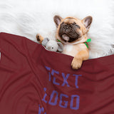 Custom Crimson Red Light Purple Pet Blanket