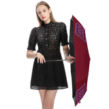 Custom Crimson Red Light Purple Automatic Umbrella