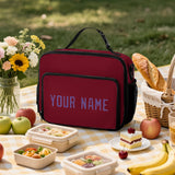 Custom Crimson Red Light Purple Lunch Bag